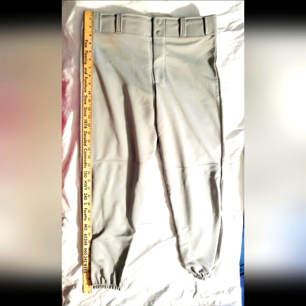 : Adult size L large Baseball sports pants color gray NWOT